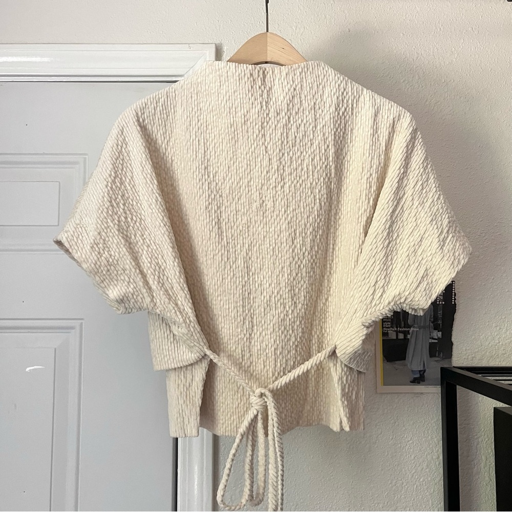Cream Textured Women's Blouse